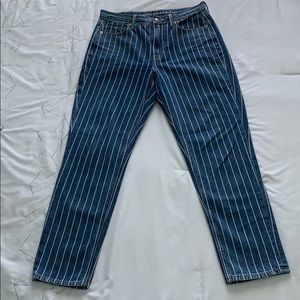 Striped mom jeans